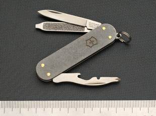 tc4钛柄瑞士进口58mm瑞士军刀0.6163司号员超轻超薄折叠小刀