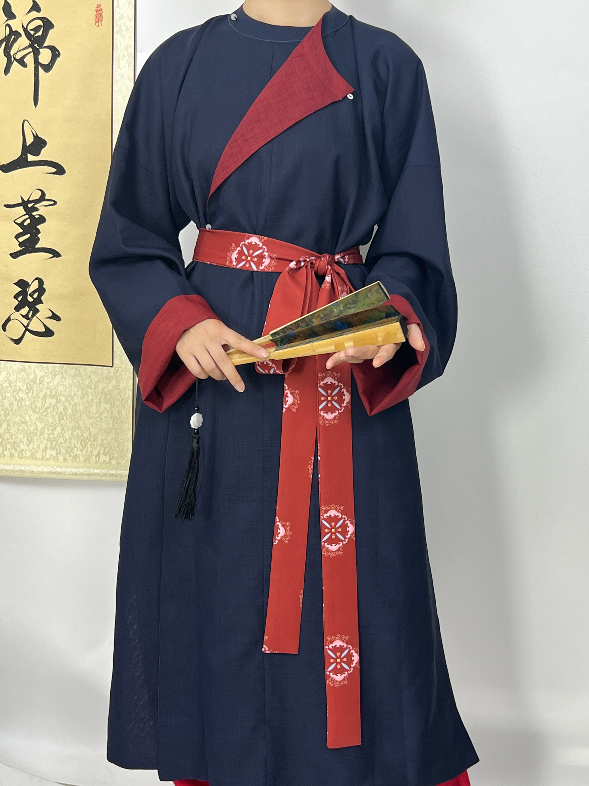 锦上堇瑟清风明月唐制圆领袍汉服
