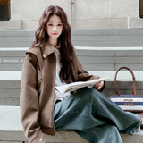 档口已现货2026春麂皮外套皮衣上衣Q633-P160-控258，女装皮衣，浙宝256