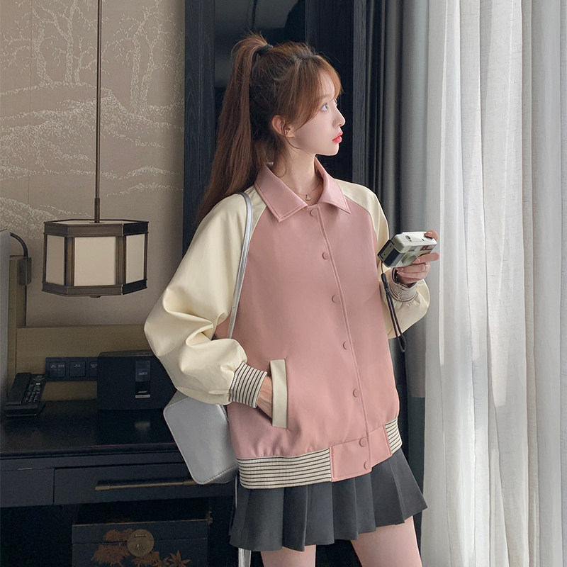 已现货2026春皮衣棒球服外套皮衣C160-P140-控228,女装短外套,浙宝256