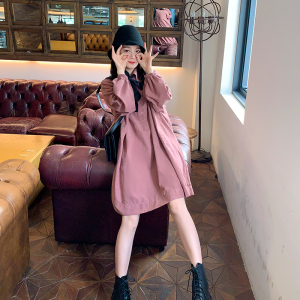 现货  2021秋 中长款连衣裙女宽松版型  6821-P90 控138配领带图片