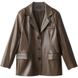 2025春秋新款韩版今年流行高级感炸街休闲时尚洋气西装皮衣外套女，女装皮衣，浙宝256