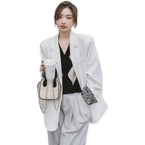 现货 2023秋白色西装外套 C157-P120-控178图片