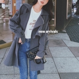 现货2023春灰色短风衣外套Q557-P130-控188，女装短外套，浙宝256