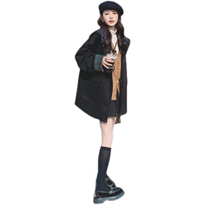 现货 2023冬新款中长款毛呢外套大衣 D703-P160-控238图片