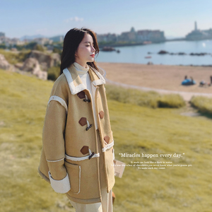 档口已现货 2023冬新款 皮毛一体羊羔毛外套 D730-P185-控268,女装派克服,浙宝256