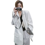 高级感女神范白色小西装外套女春秋2025新款爆款宽松休闲百搭西服，女装西装，浙宝256