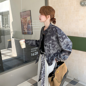档口已现货 2025秋 短款腰果图案上衣外套 Q631-P150-控238，女装短外套，浙宝256