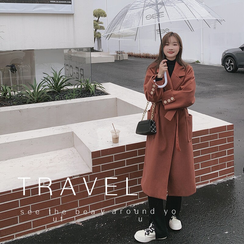 现货2022冬长款毛呢外套大衣D682-P175-控258,女装毛呢外套,浙宝256
