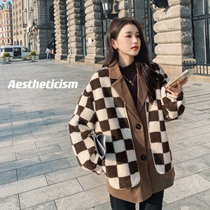 档口已现货 加厚加绒羊羔毛外套 D705加绒-P150-控238图片