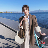 现货2023春西装外套袖口拼接C166-P120-控178，女装西装，浙宝256