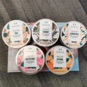 英国The Butter 玫瑰蜜桔乳木果杏仁Body Body Shop身体霜家庭装