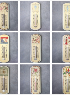 孤品--外贸出口法国FOX大牌艺术家居装饰复古温度计壁挂式室温计