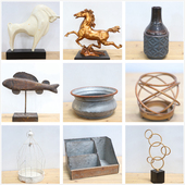 外贸展会样品家居庭院装 孤品集合 设计师款 饰品铁艺木质园艺摆件