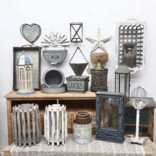 孤品大集合 饰工艺品铁艺做旧园艺杂货挂摆件 外贸复古家居庭院装