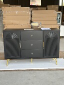 特价 轻奢雕刻工艺复古黑色大柜子餐边柜玄关柜陈列柜 外贸原单法式