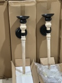 饰一对2个 复古实木雕花工艺壁挂烛台墙壁装 买一得二特价 法式