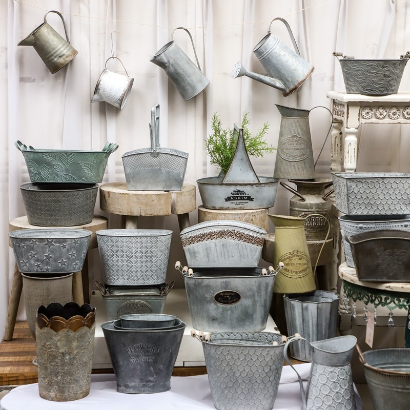孤品大集合-美式乡村风家居饰品仿古做旧铁艺植物多肉盆花盆花器,家居饰品,花盆,淘宝优惠券,粉丝福利购,淘宝优惠卷