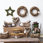 孤品大集合 饰手工编织苔藓藤草鸟窝花盆花器工艺品 纯天然庭院装