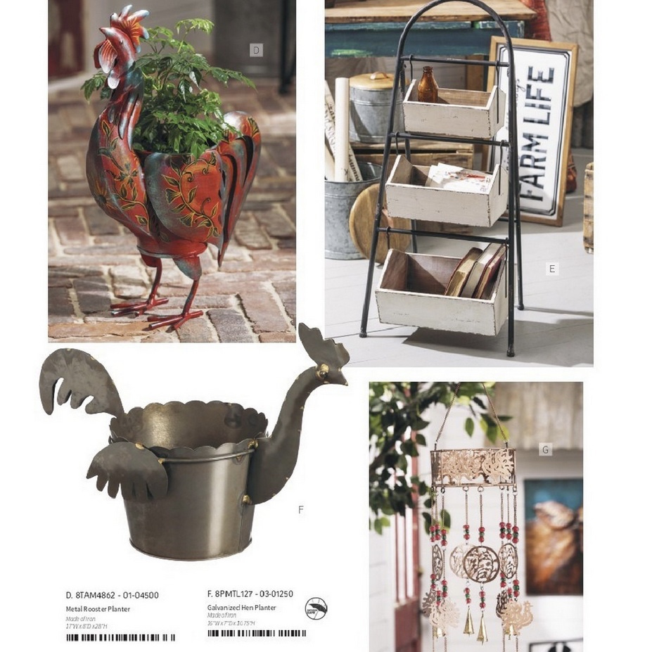 外贸孤品特价-美式乡村复古家居软装饰品铁艺木质工艺室内外摆件