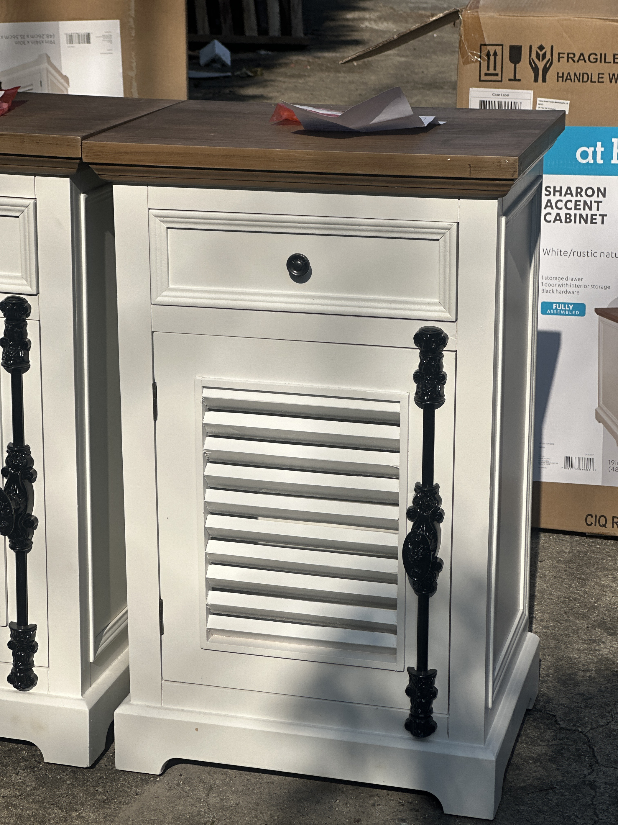 超特价！出口美国at home原单原包装新款木制家具美式乡村风柜子