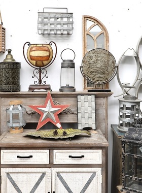 特价孤品集合--外贸复古家居饰品铁艺木质仿古做旧工艺品杂货摆件