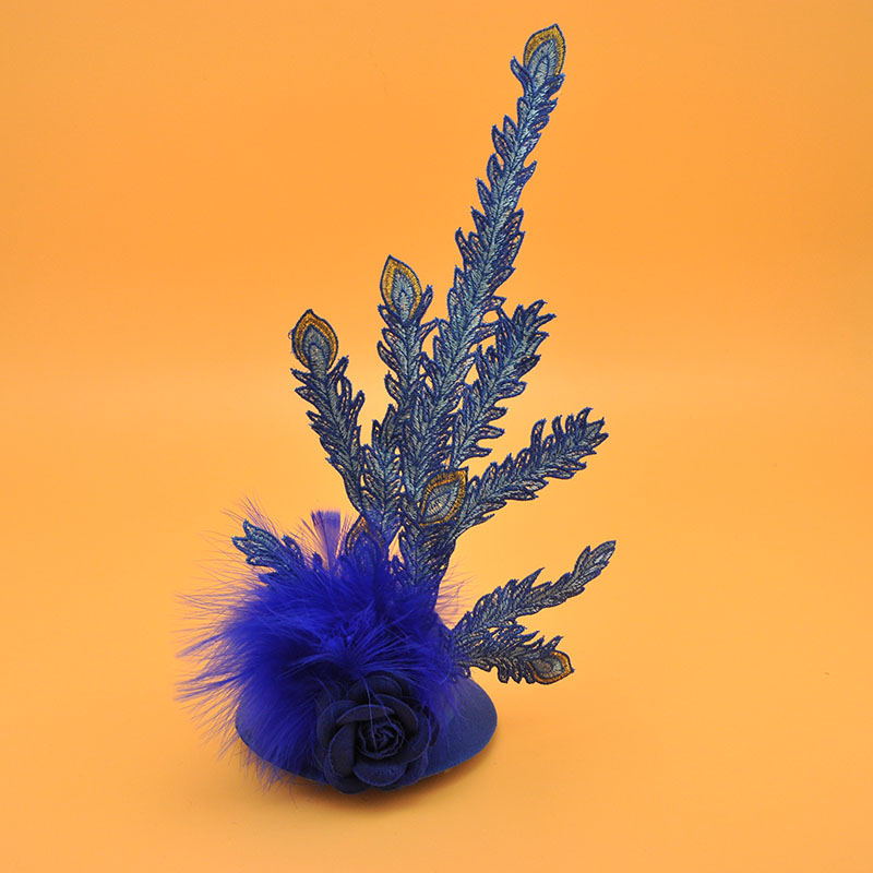 欧美刺绣蕾丝枝条树叶发夹礼帽摄影儿童成人舞台走秀表演发饰头饰