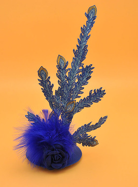 欧美刺绣蕾丝枝条树叶发夹礼帽摄影儿童成人舞台走秀表演发饰头饰