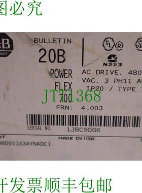 原装供应ALLEN BRADLEY 20BD011A3AYNADC1 7.5 Power FLEX 20B 70