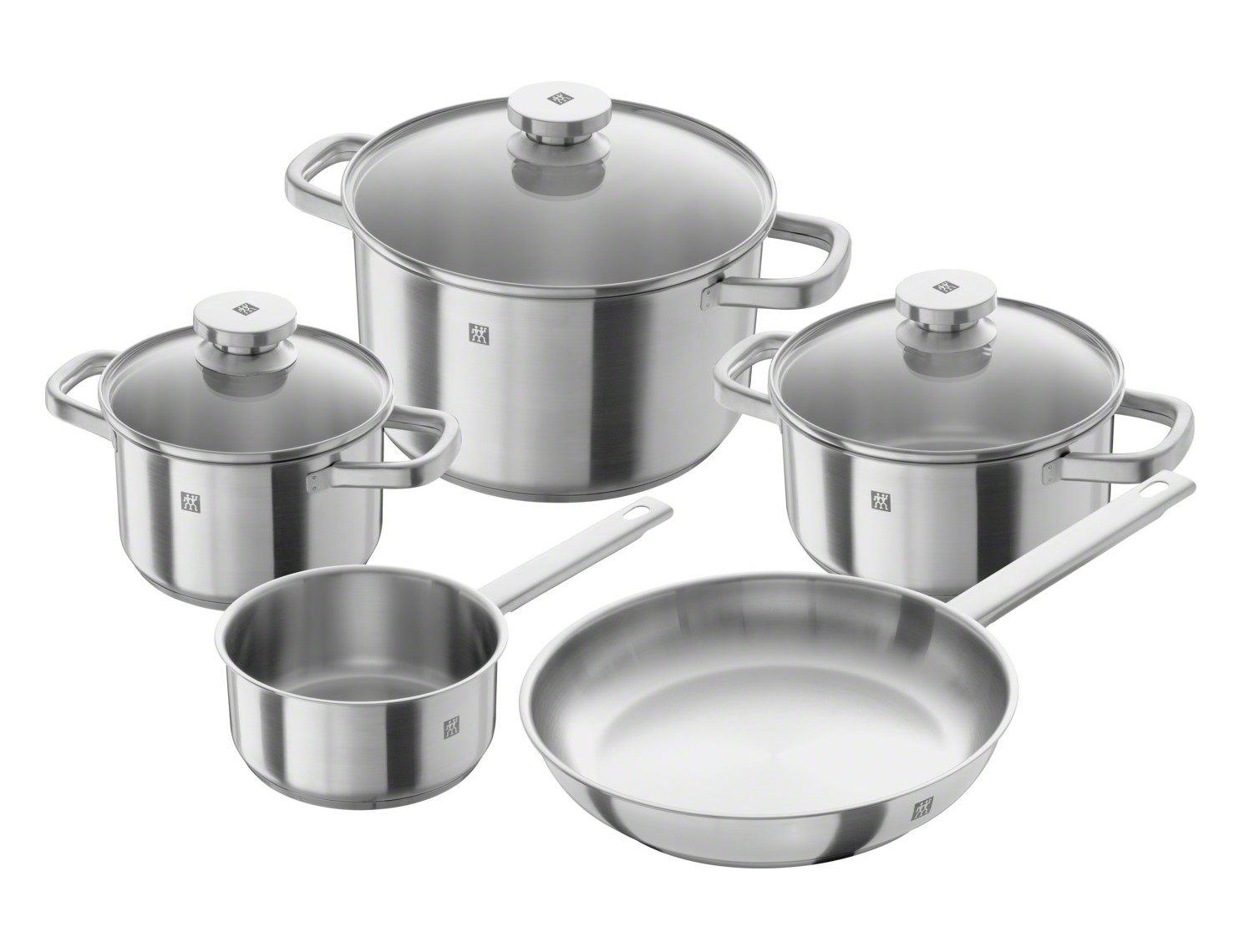 德国双立人joy系列不锈钢锅具五件套汤锅深烧锅奶锅平底煎炒锅