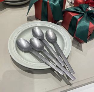 餐具 德国双立人复古玫瑰金复古银不锈钢餐勺咖啡勺甜品勺家用套装