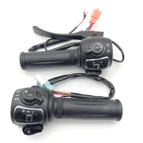 适用雅迪R-M6开关组合转把左把手冠能M6劲远后视镜底座加速转把