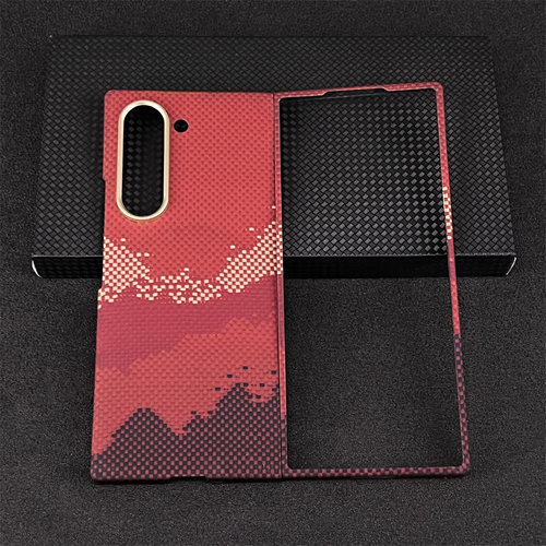 600D凯夫拉保护壳适用于三星折叠屏Zfold6全包浮织芳纶纤维手机壳简约防滑商务超轻超薄磨砂男新款雾面套前框