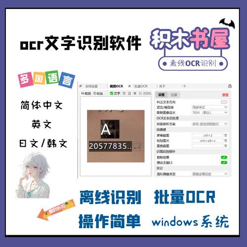 ocr文字识别软件本地离线图片批量OCR英文中文日文韩文识别不联网