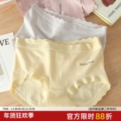 女胖mm200斤纯棉档高腰底裤 大码 内裤 全棉裆人棉无缝高弹包臀不夹