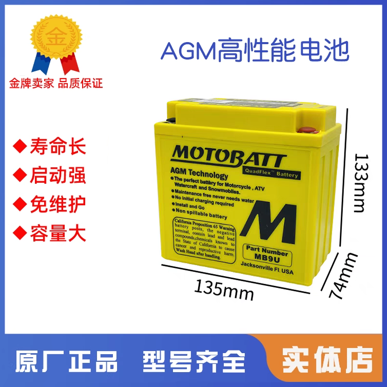 MF12V9-2A适用本田王CB125T春兰豹虎CL125铃木王125电瓶蓄电池