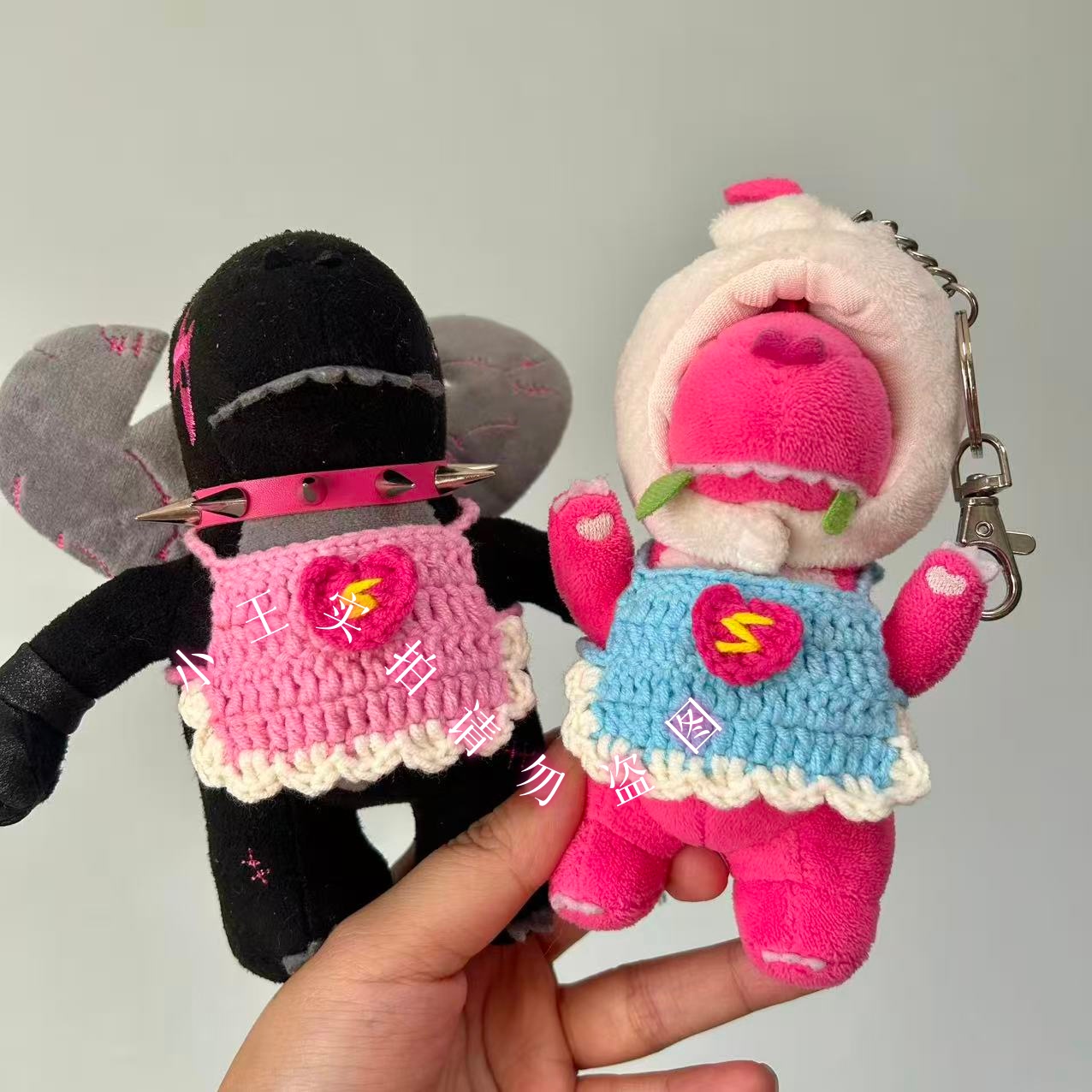 汪苏泷自制周边钩织围兜口水巾围裙闪电能量包子头素龙娃衣套装