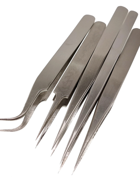 ATHLET不锈钢防磁耐酸碱尖型尖镊子精密夹 ST-10 11 12 13 14  15