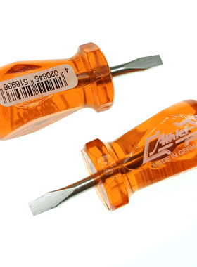 德国ATHLET合金钢短电工接线端子一字螺丝批起子0.6 3.5 4 5 6mm