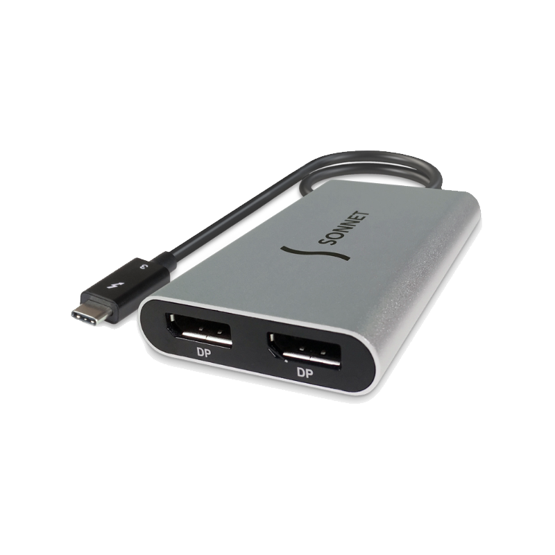 【官方授权】sonnet Thunderbolt 3转双DP适配器