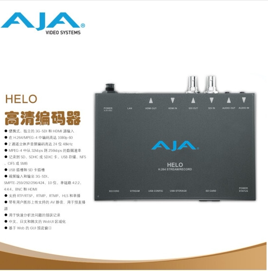 3G-SDI和HDMI信号输入AJAHELO