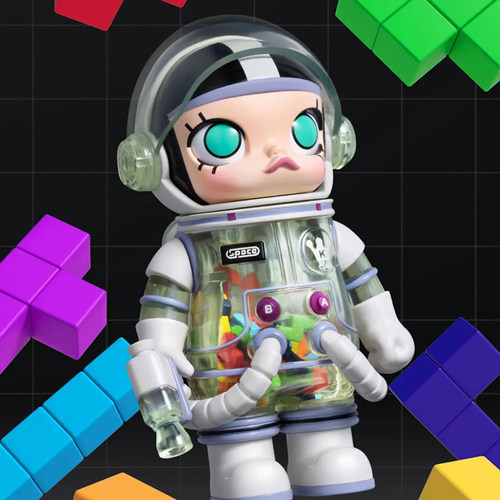 POPMART泡泡玛特MOLLY宇航员周年盲盒100%系列潮玩手办三代潮玩