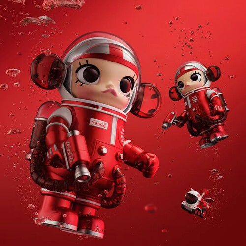 POPMART泡泡玛特SPACE MOLLY经典可口可乐潮玩大娃MEGA宇航员手办