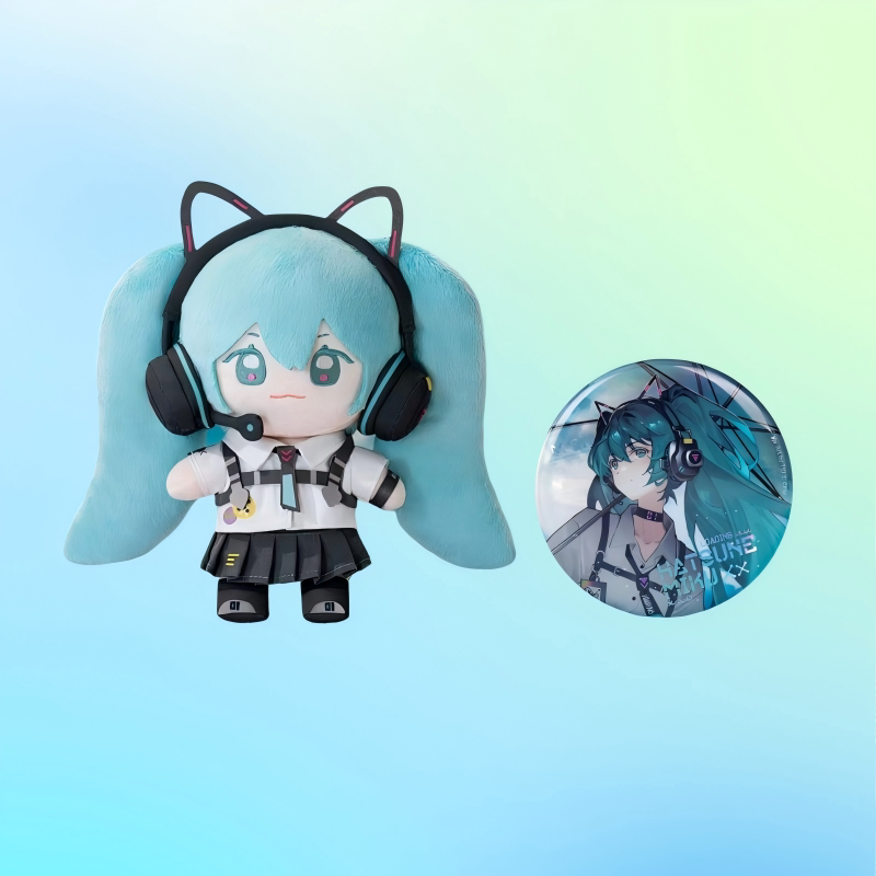 POPMART泡泡玛特 初音未来-错位彼方系列徽章谷子毛绒玩偶潮玩