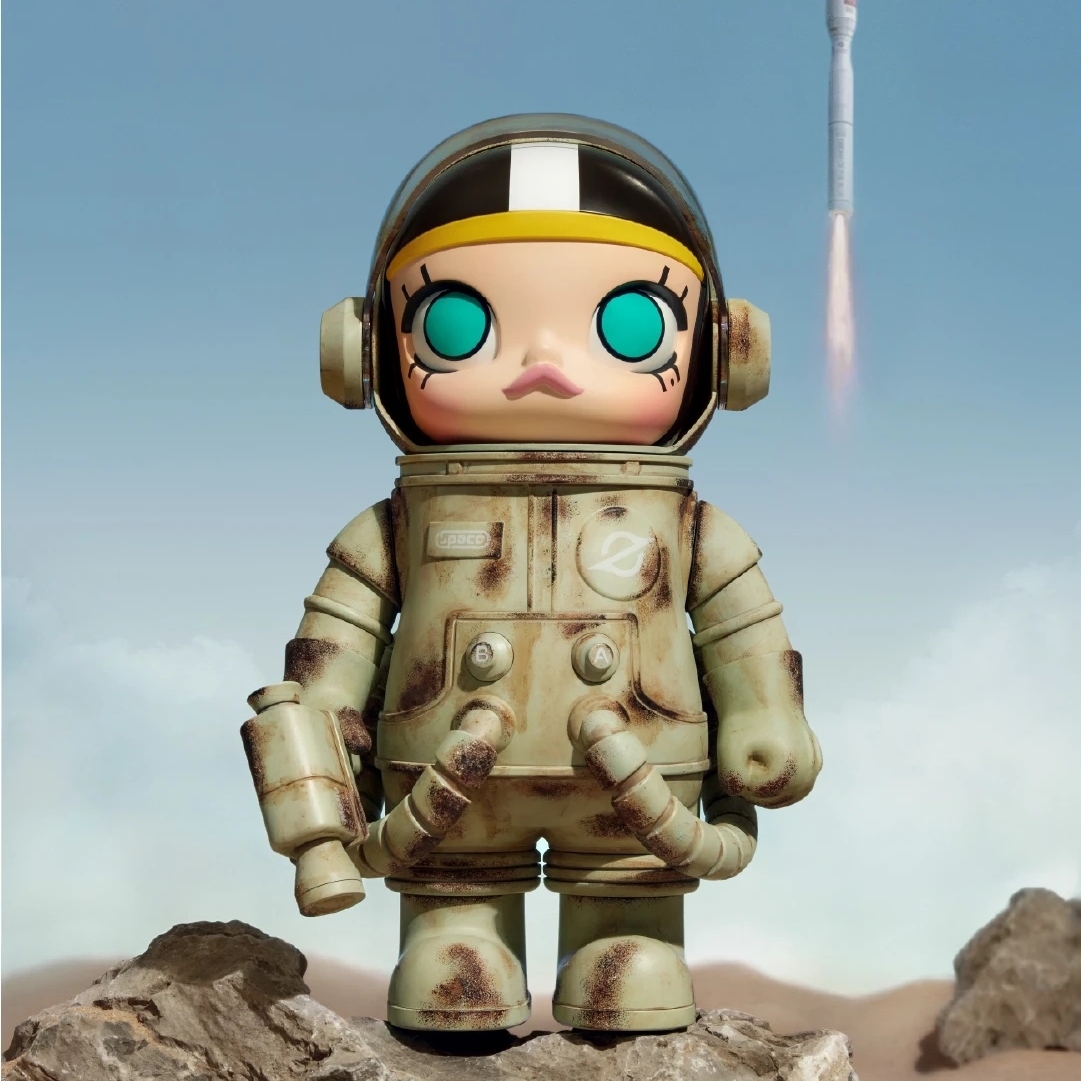 熊玩 POPMART泡泡玛特 MOLLY 天擎 400%中国火箭联名大娃潮玩摆件