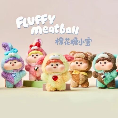 Meatball肉球棉花糖小宝搪胶毛绒盲盒可爱玩偶公仔挂包潮玩挂件