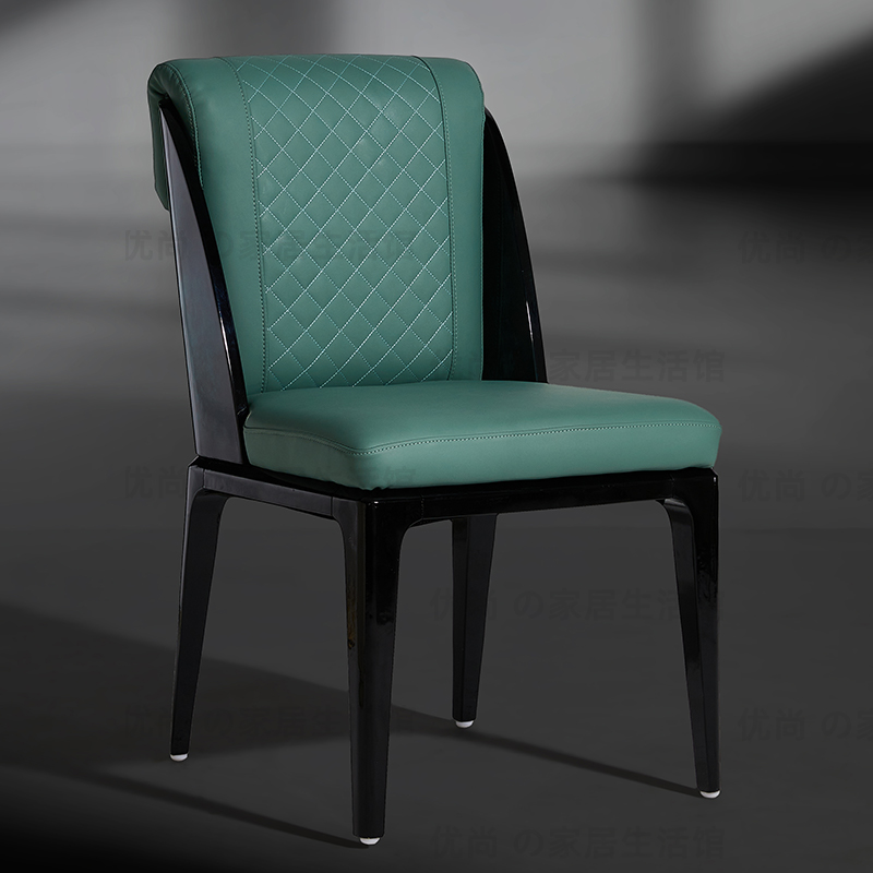 意式轻奢高级真皮餐椅
