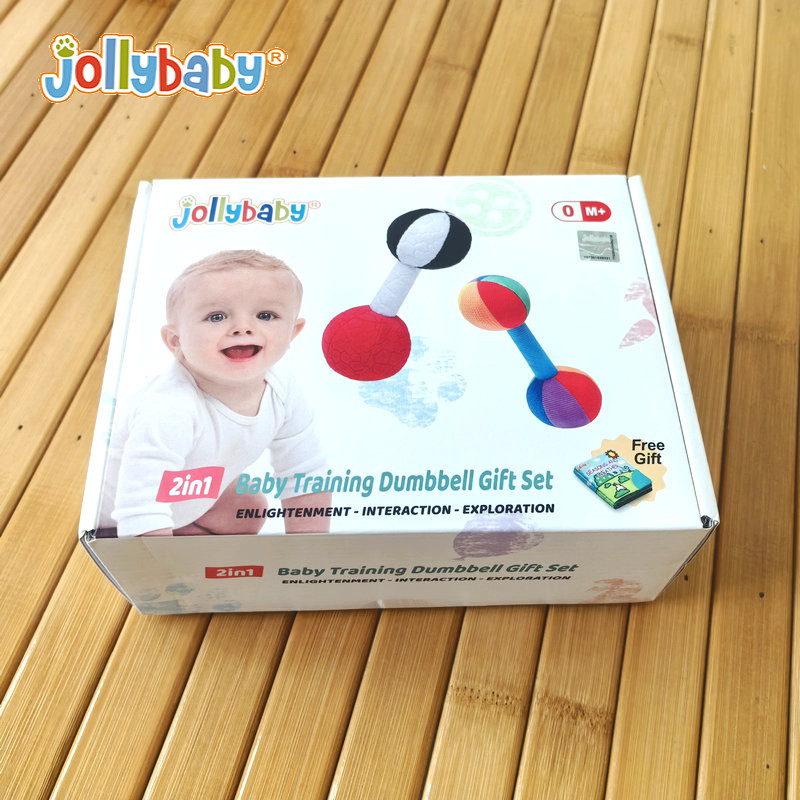 婴儿红色手抓球抚触训练摇铃