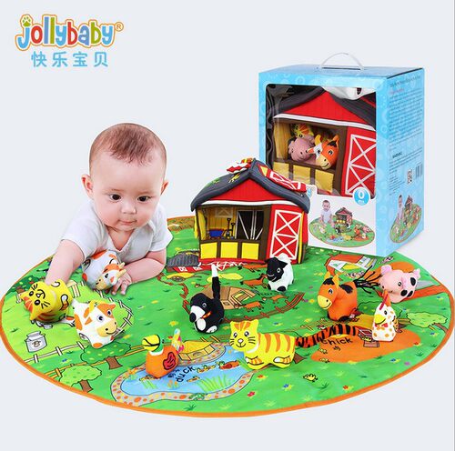 jollybaby宝宝早教玩偶游戏毯