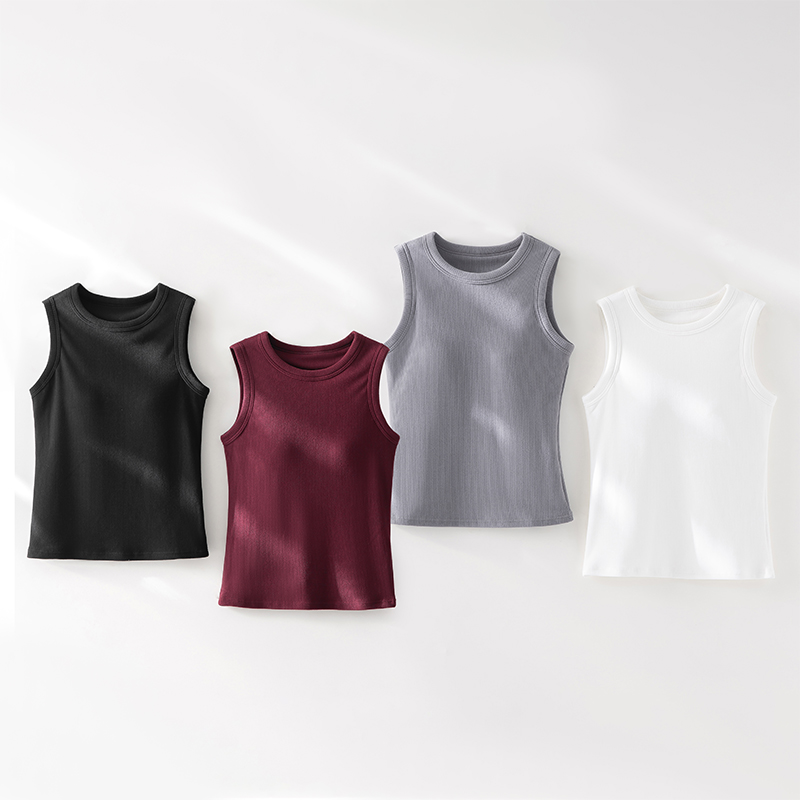 圆领带胸垫肩百搭保暖打底背心